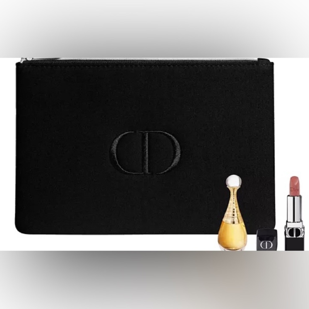 Dior CD Logo Pouch Cosmetic Bag